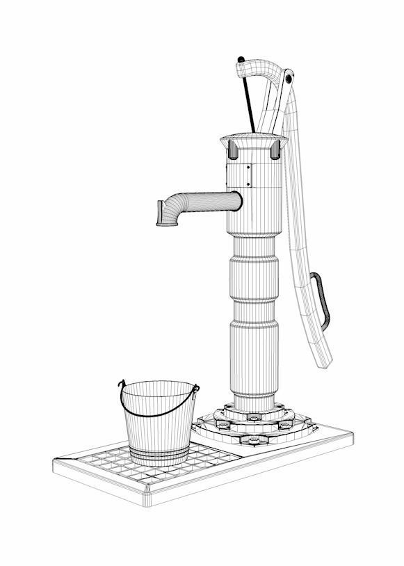 Old Pump Free 3D model_2