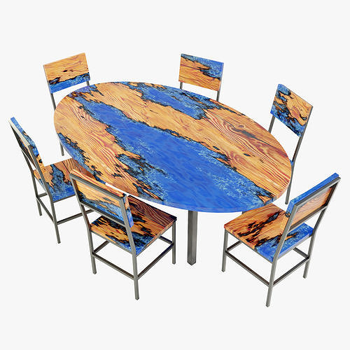 Epoxy Resin Table 3D model