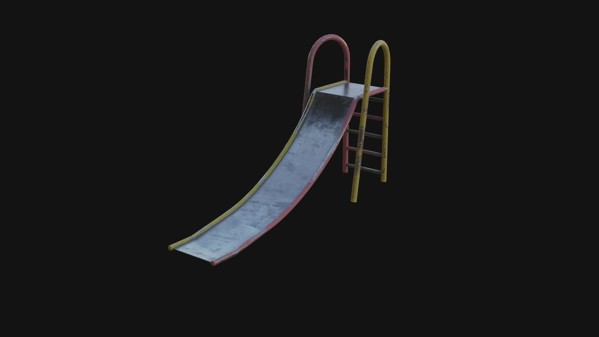 Soviet Oldschool Slide Low-poly 3D model_2
