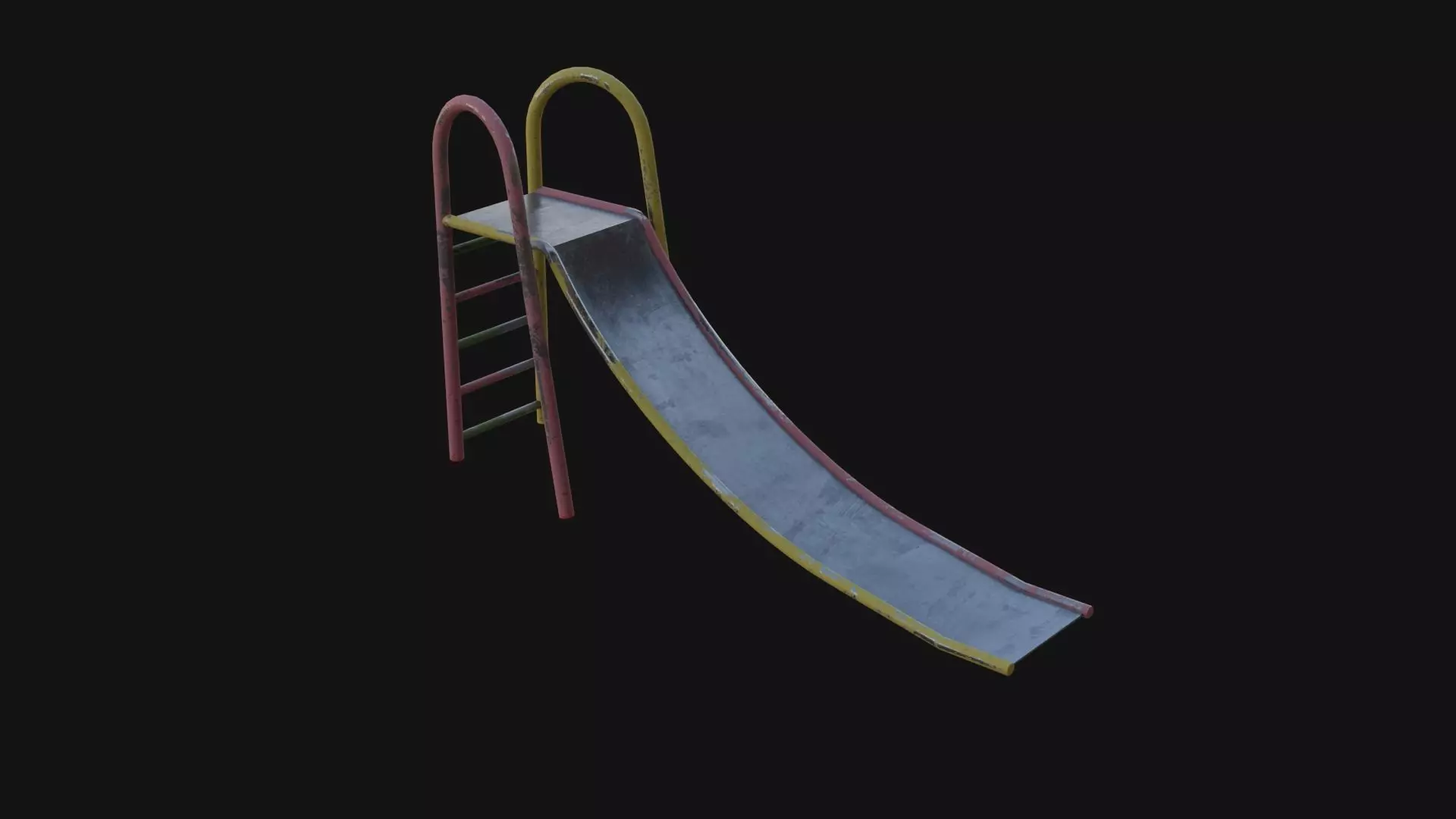 Soviet Oldschool Slide Low-poly 3D model_0