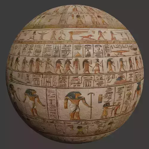 Ancient Egypt Hieroglyphs  - VOL 1 - 10 Seamless PBR Texture