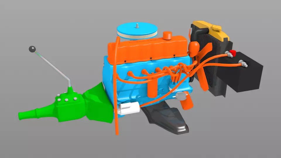 Chevrolet engine 230 3D model