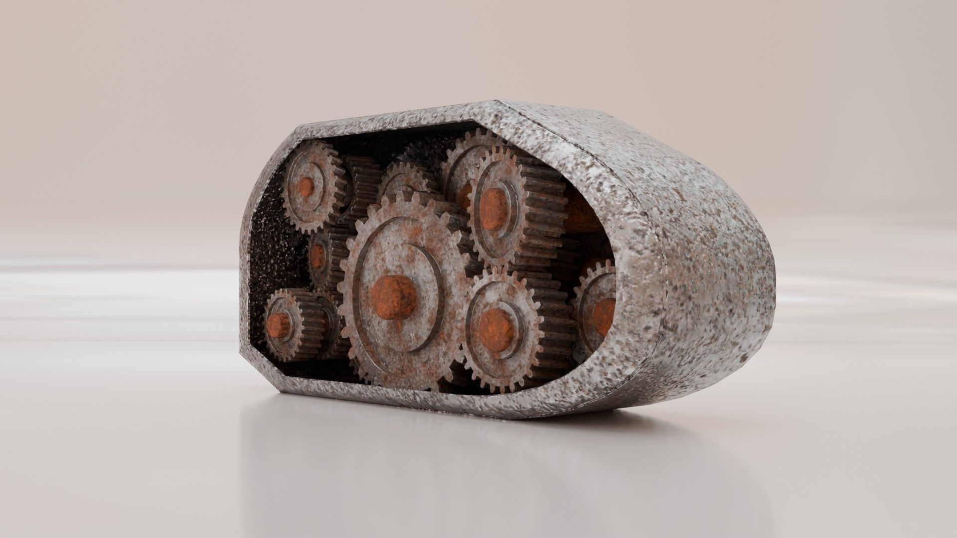 gear box Low-poly 3D model_13