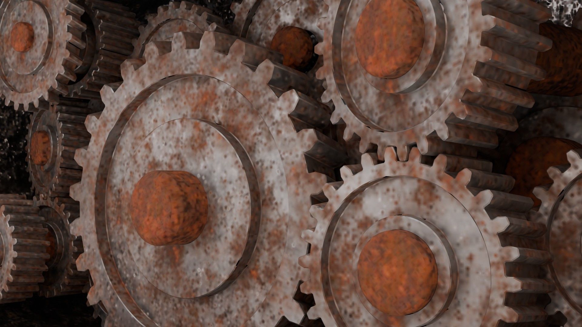 gear box Low-poly 3D model_3