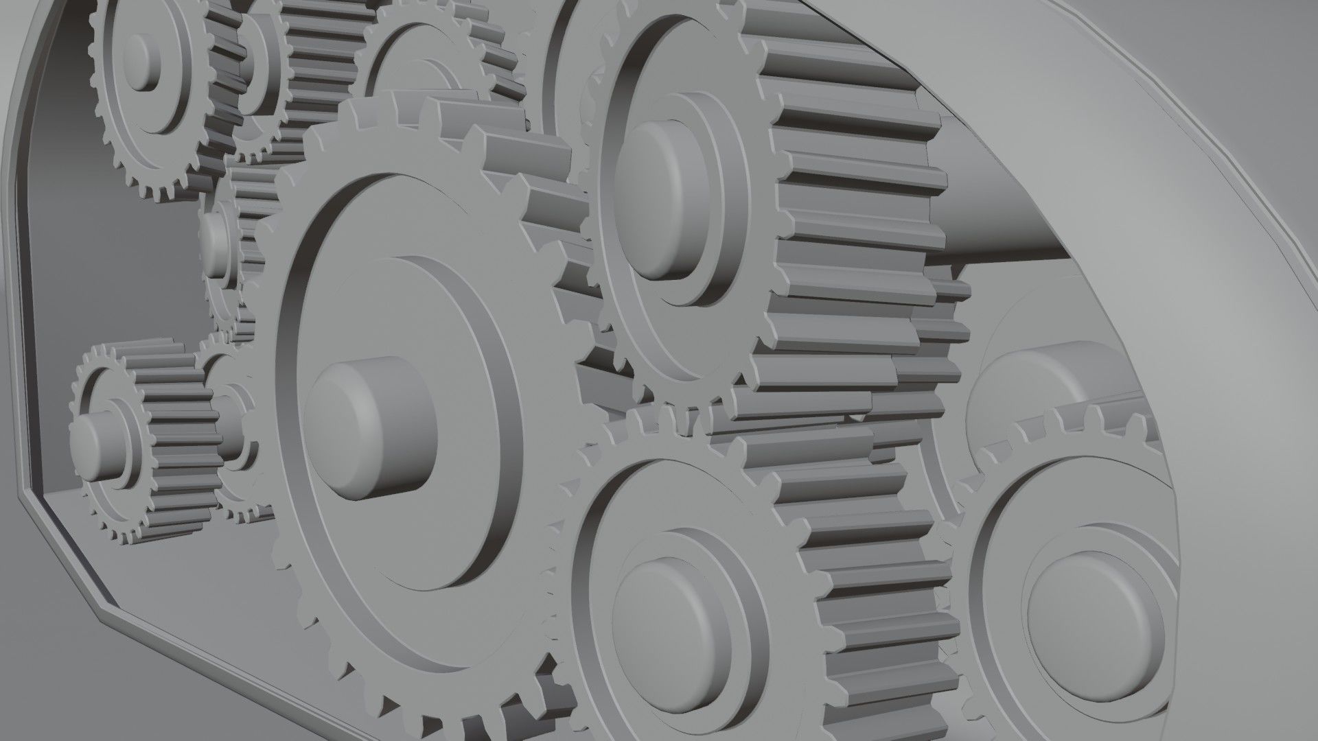 gear box Low-poly 3D model_8