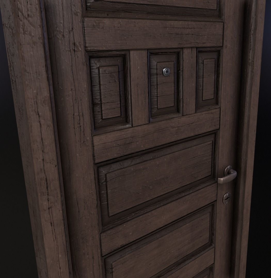 Old Doors Pack Low-poly 3D model_2