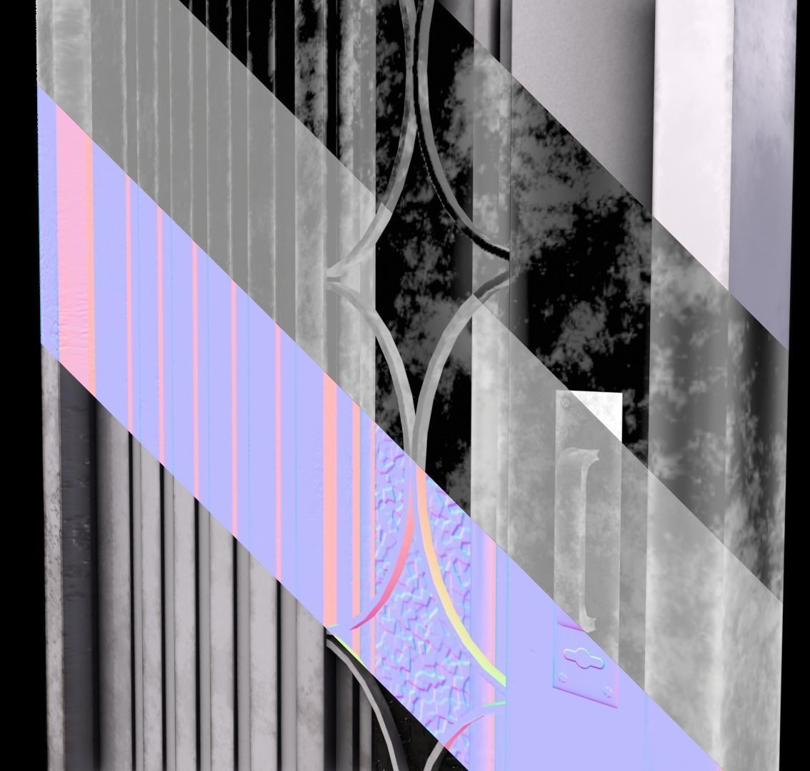 Old Doors Pack Low-poly 3D model_6