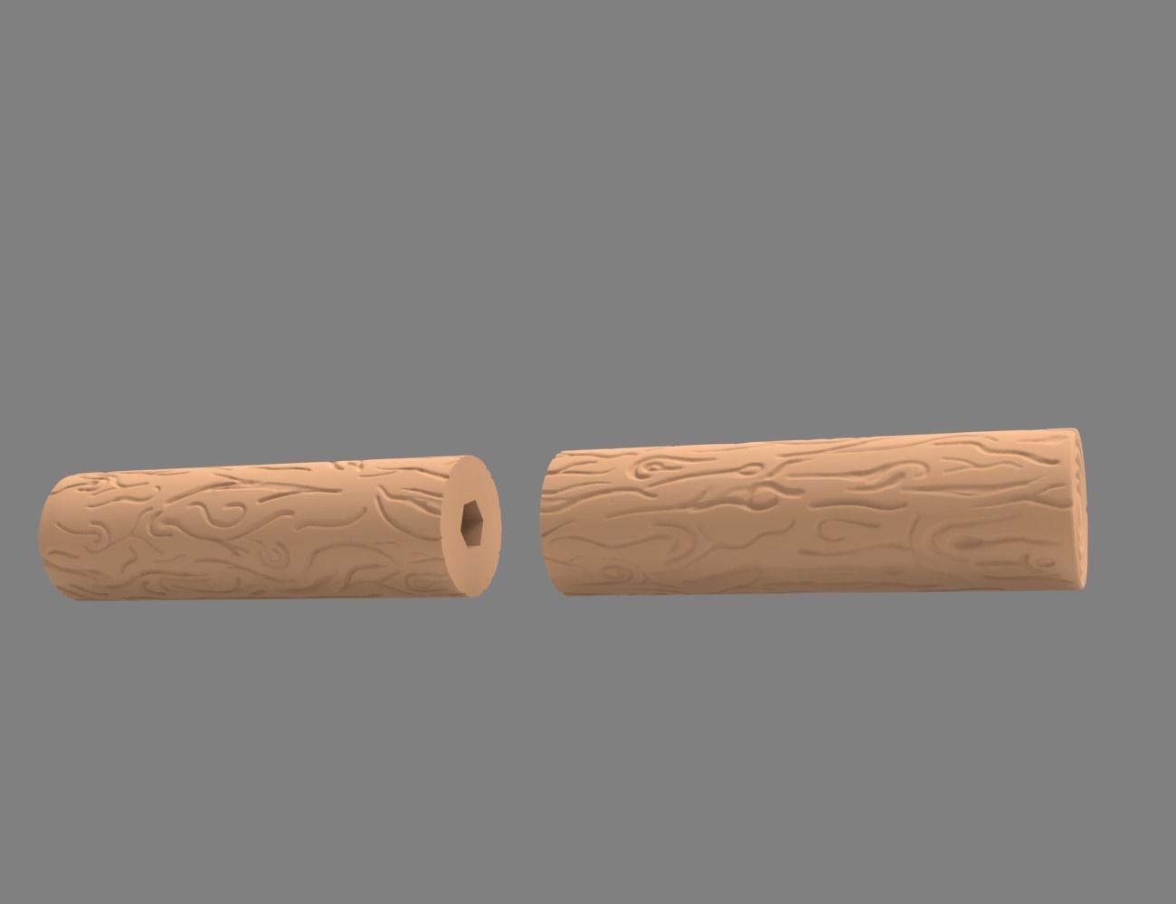 3D-Printable Log Model for Forestry with Gripper Compatibility 3D print model_11