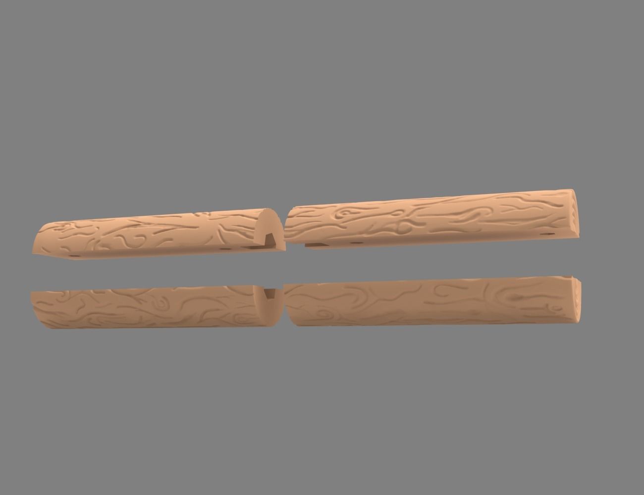 3D-Printable Log Model for Forestry with Gripper Compatibility 3D print model_7