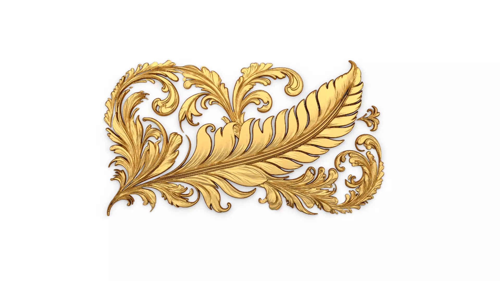 feather decor set wall mural 10 3D model_0