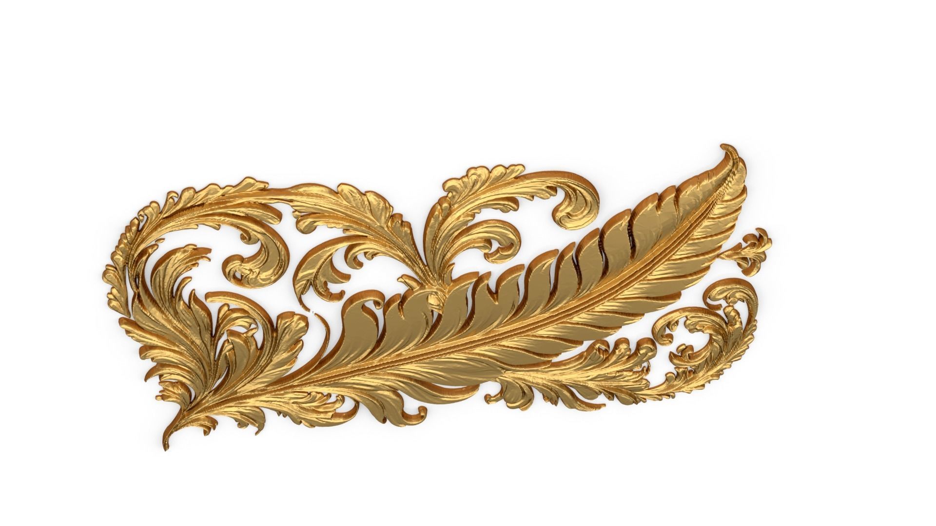 feather decor set wall mural 10 3D model_4