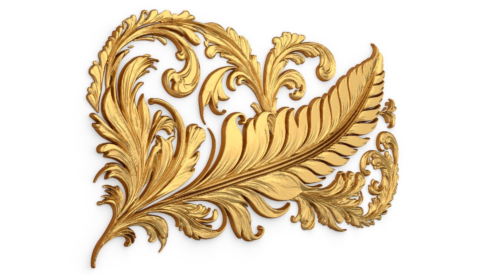 feather decor set wall mural 10 3D model_1