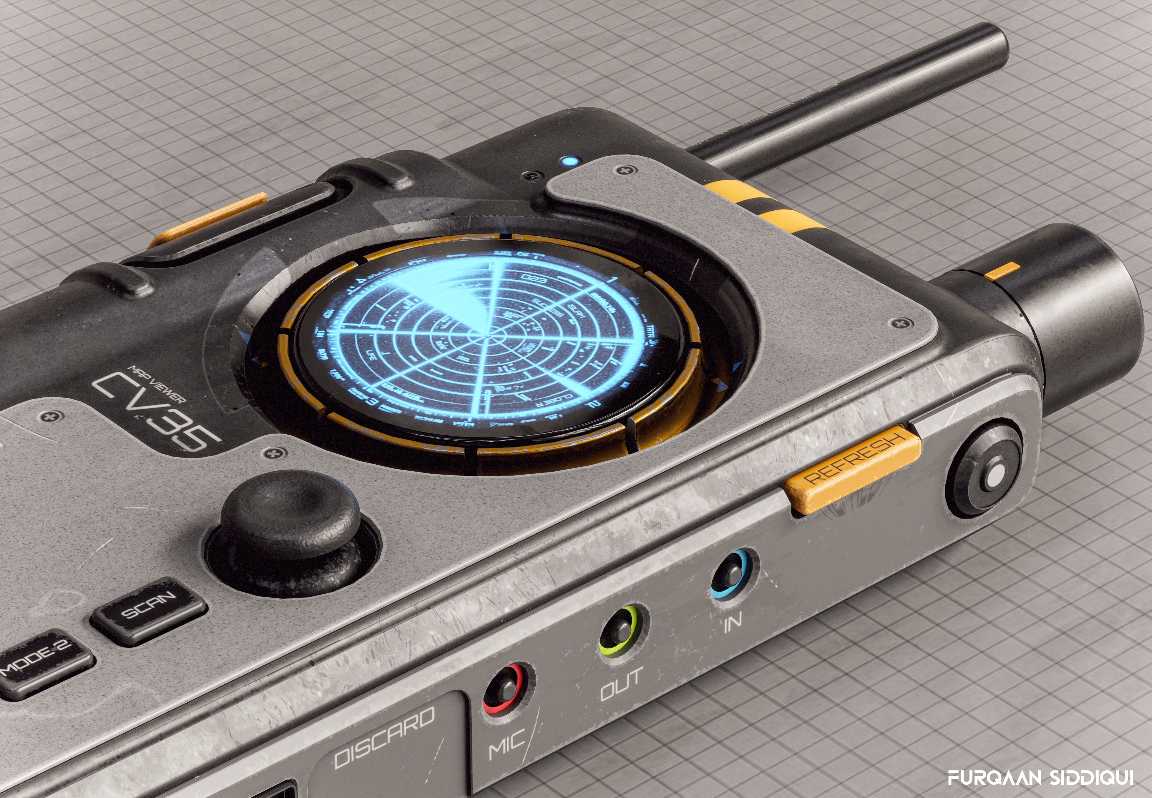 Sci-fi Controller V35 PBR Low-poly 3D model_6