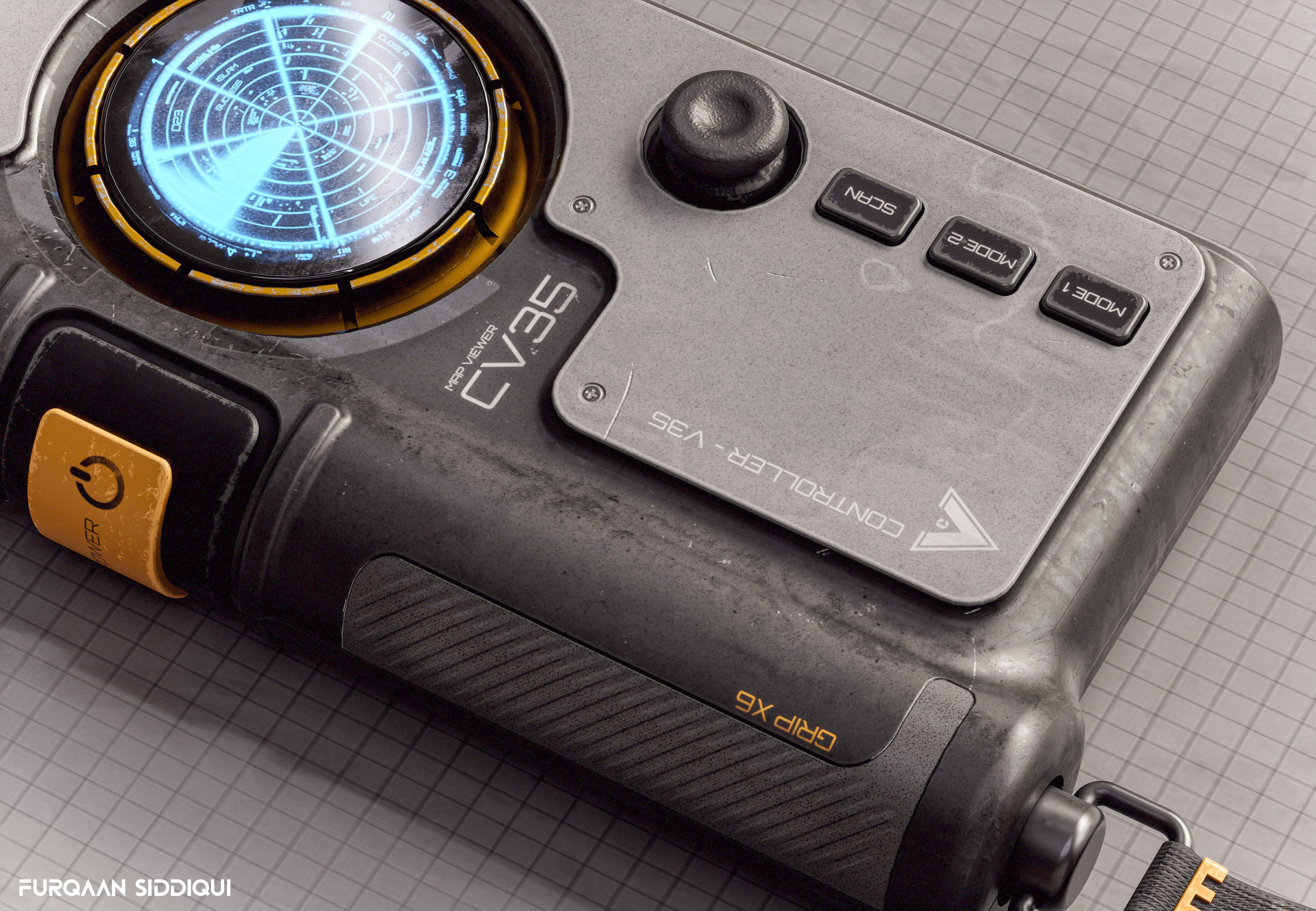 Sci-fi Controller V35 PBR Low-poly 3D model_5