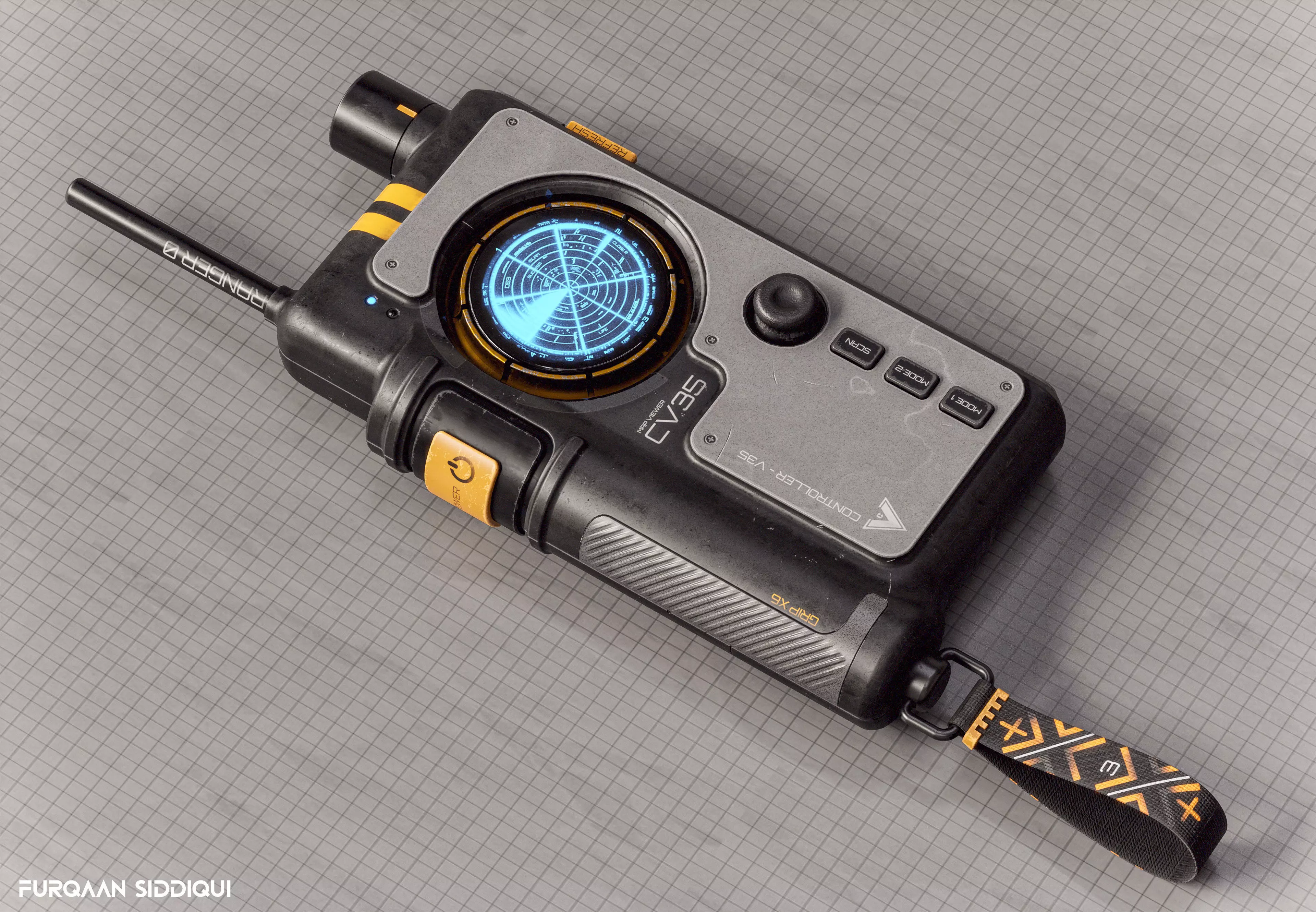 Sci-fi Controller V35 PBR Low-poly 3D model_0