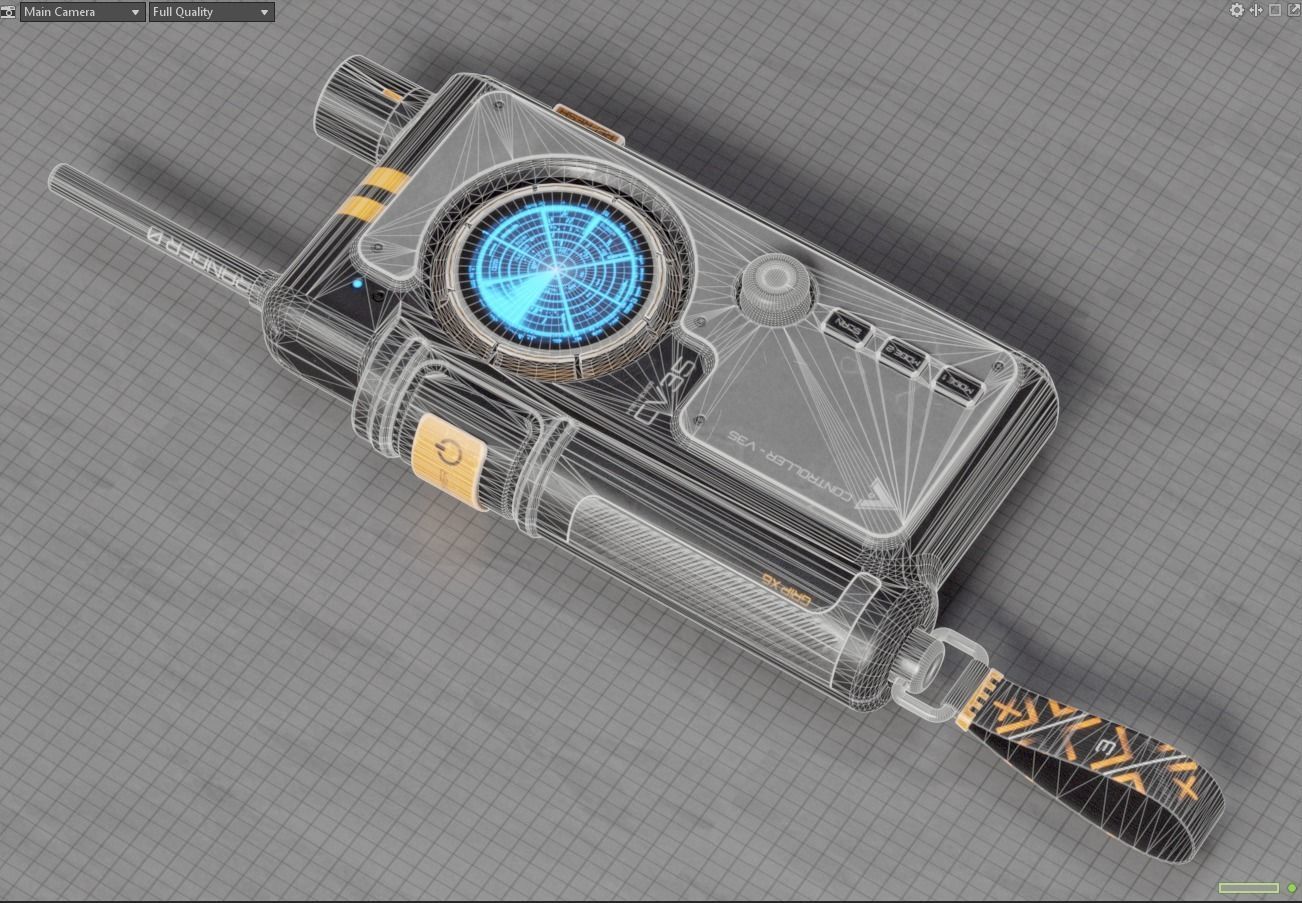 Sci-fi Controller V35 PBR Low-poly 3D model_11