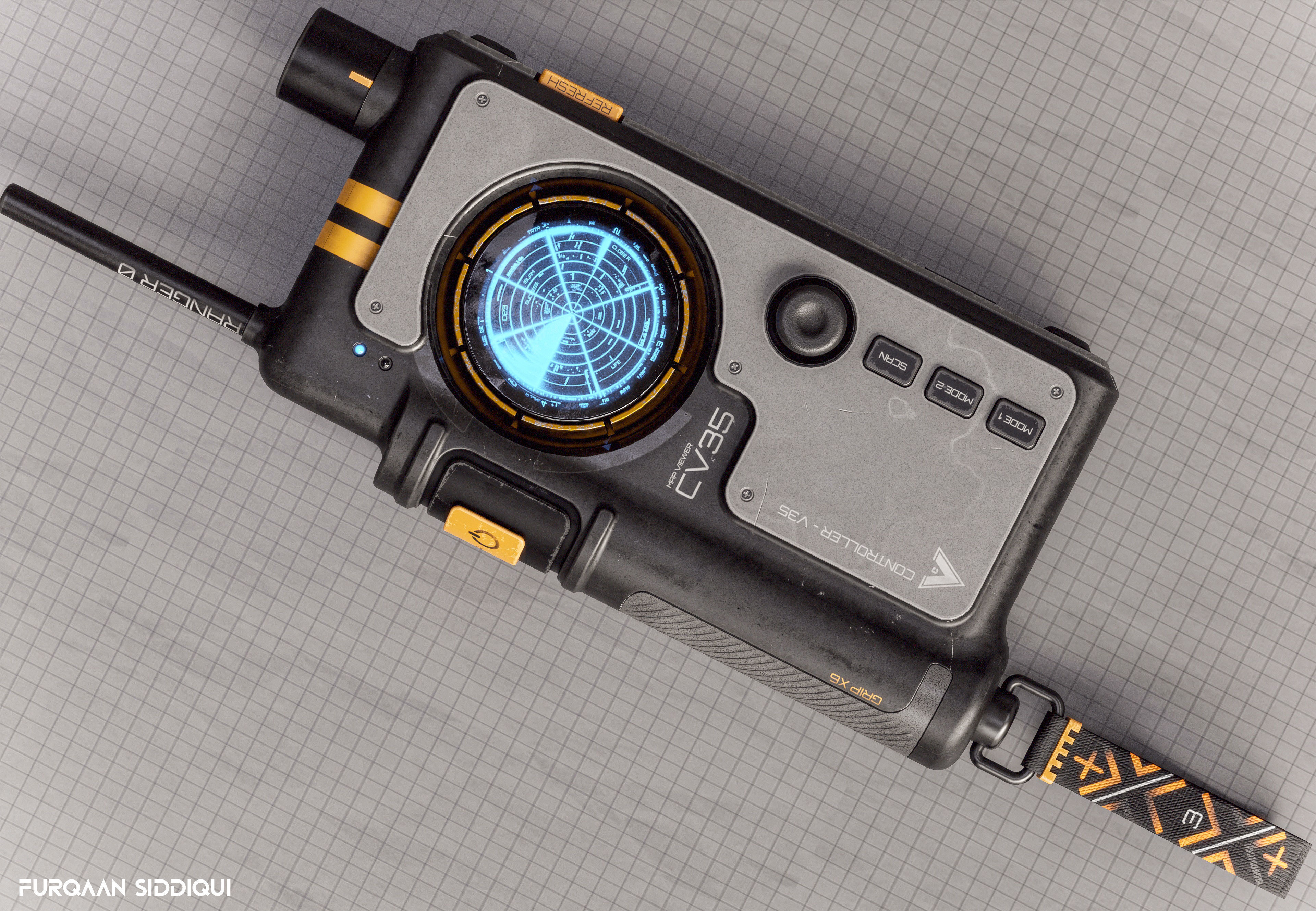 Sci-fi Controller V35 PBR Low-poly 3D model_3