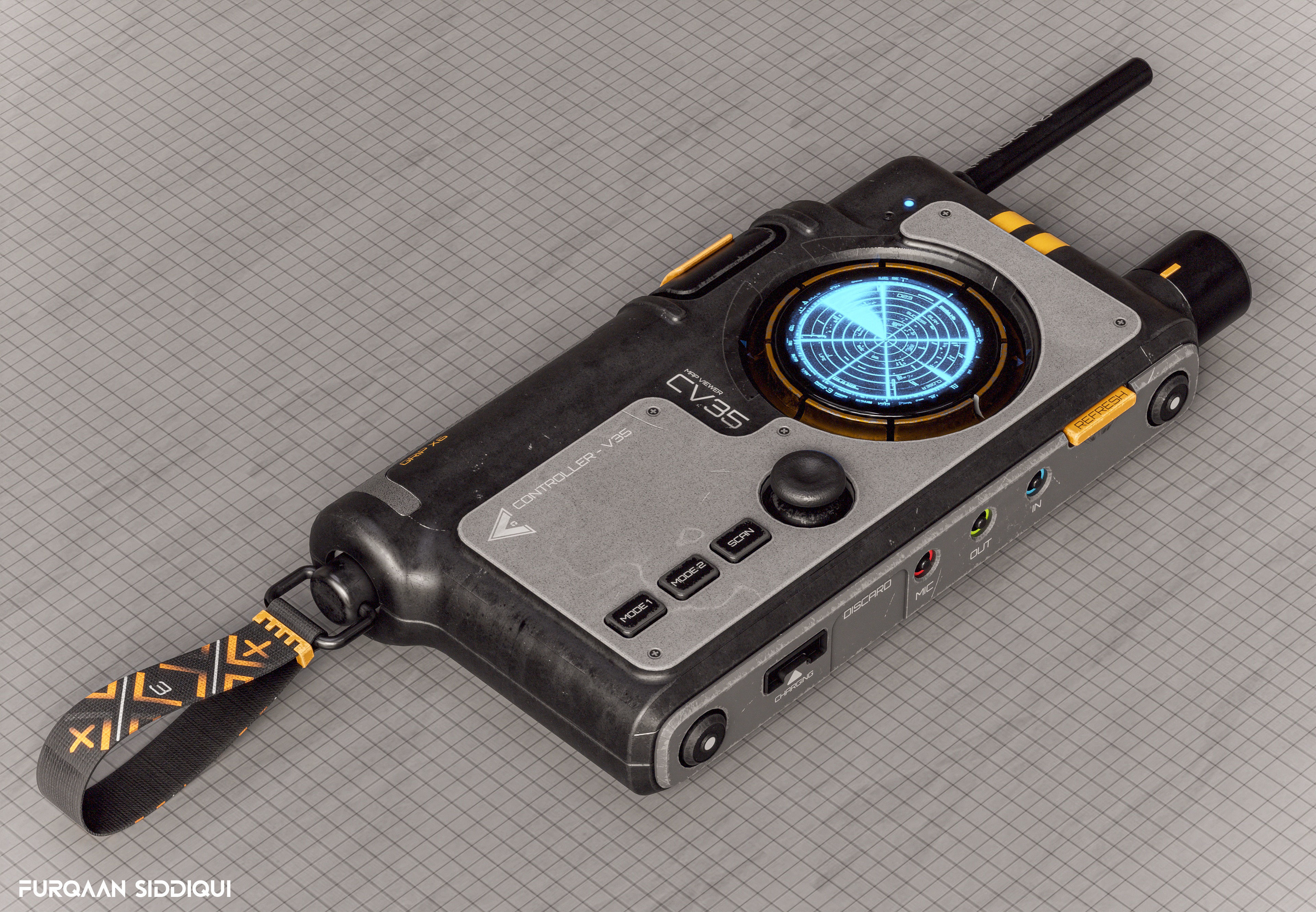 Sci-fi Controller V35 PBR Low-poly 3D model_2