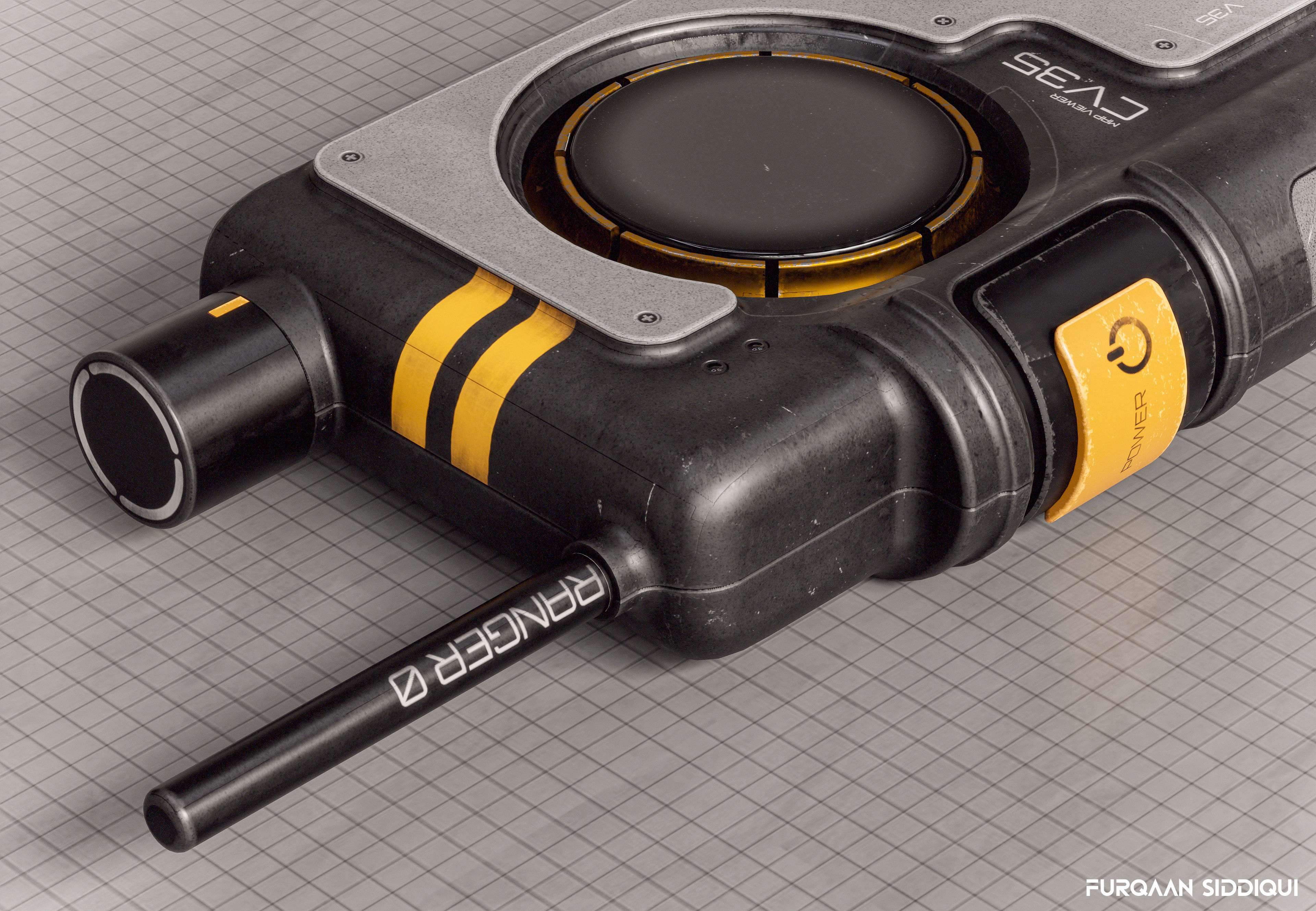 Sci-fi Controller V35 PBR Low-poly 3D model_9