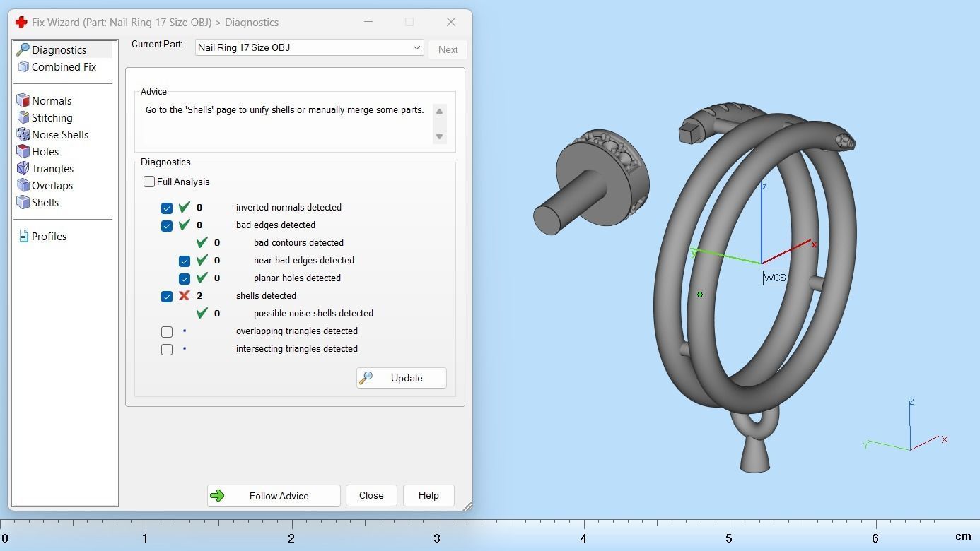 Juste un Clou ring double 17 Size N169 3D print model_10