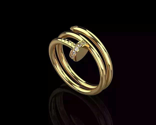 Juste un Clou ring double 17 Size N169 3D print model