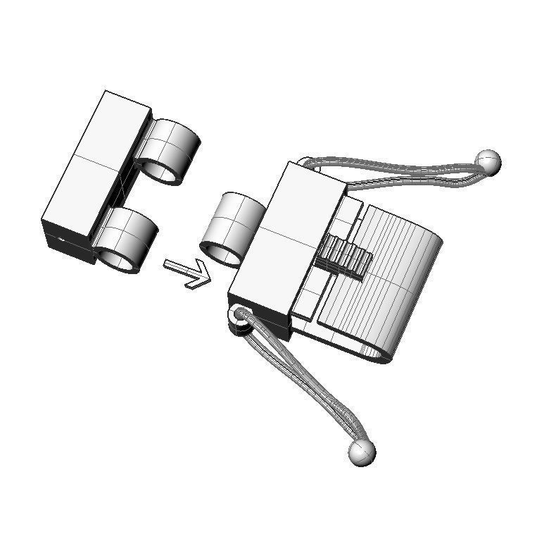 Printable clasp-box for bracelet  12mm STL  3D print model_11