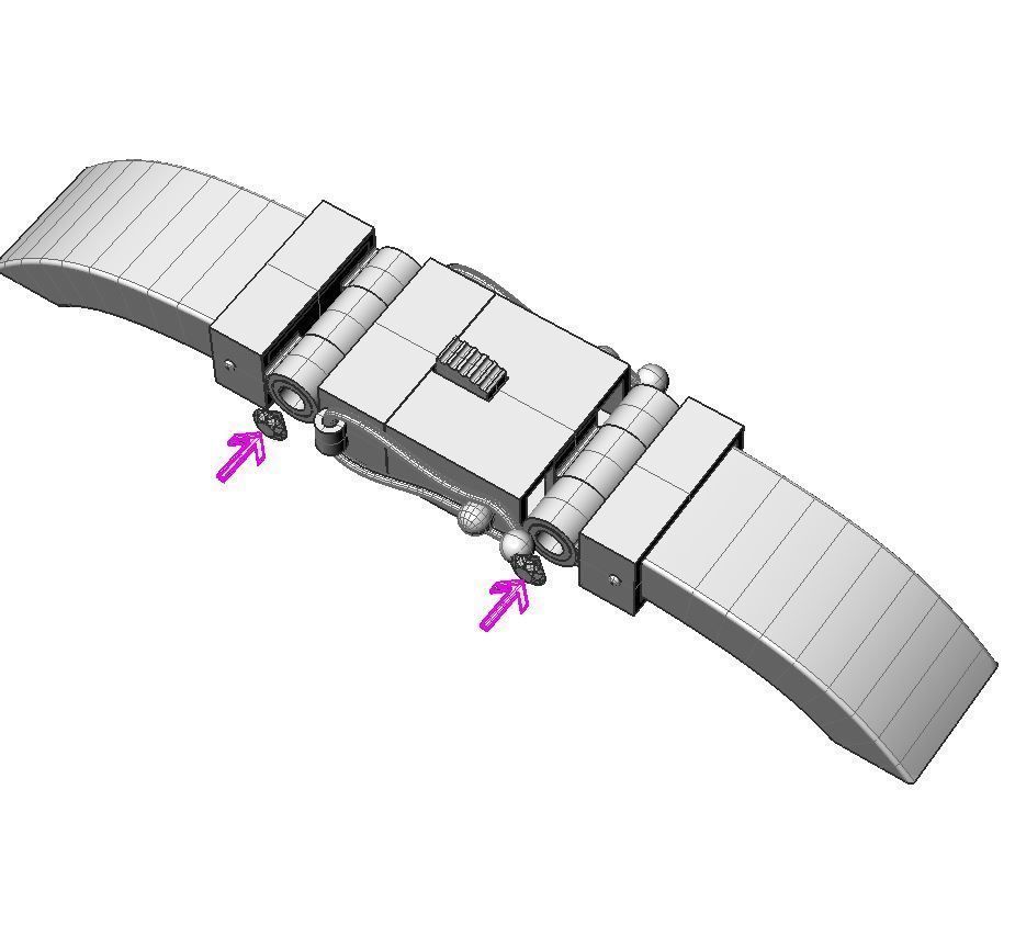 Printable clasp-box for bracelet  12mm STL  3D print model_19