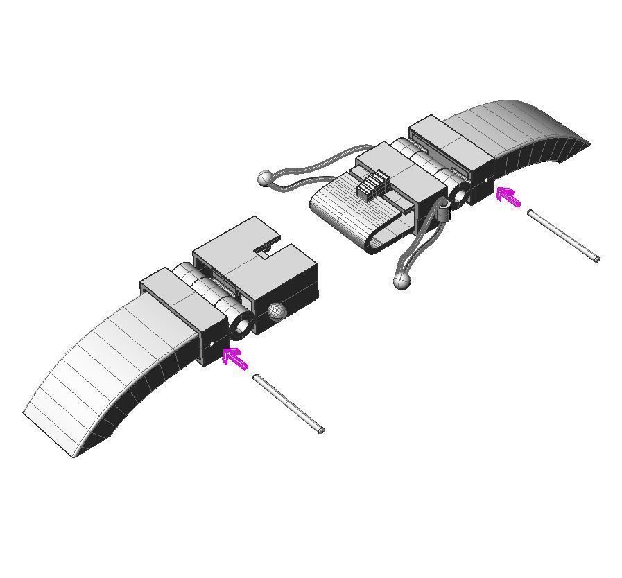 Printable clasp-box for bracelet  12mm STL  3D print model_16