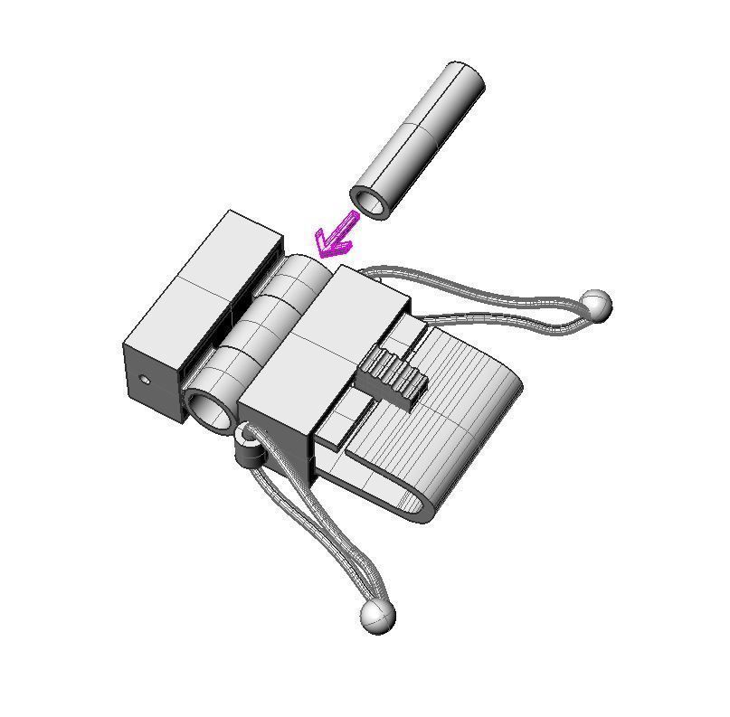 Printable clasp-box for bracelet  12mm STL  3D print model_12