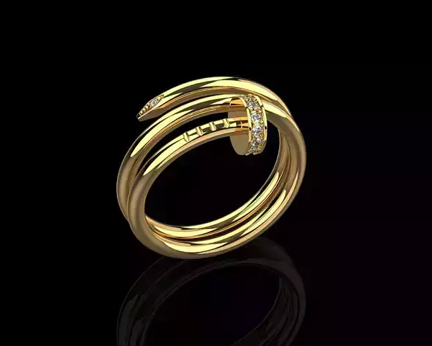 Juste un Clou ring double 18 Size N170 3D print model