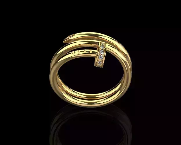 Juste un Clou ring double 19 Size N171 3D print model