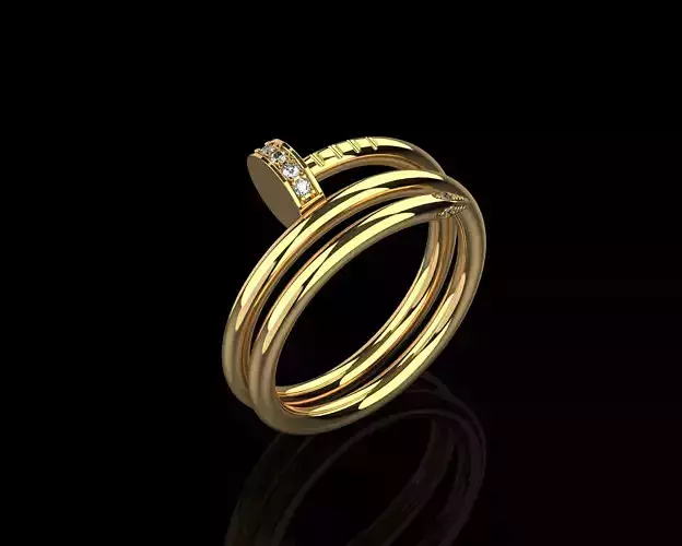 Juste un Clou ring double 20 Size N172 3D print model