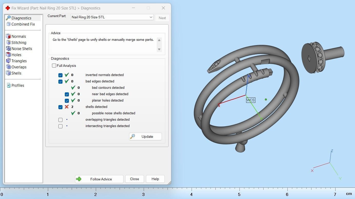 Juste un Clou ring double 20 Size N172 3D print model_10
