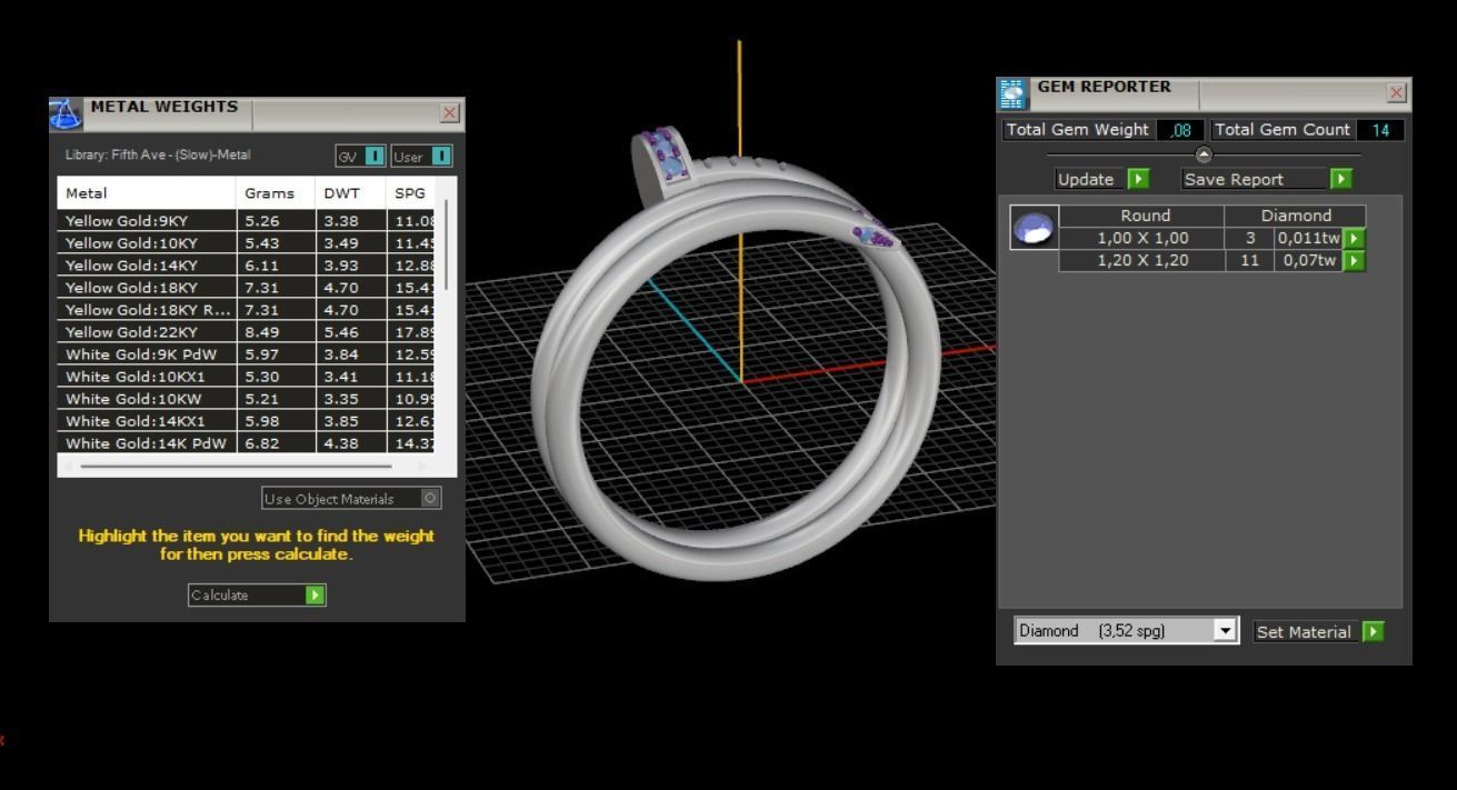 Juste un Clou ring double 20 Size N172 3D print model_9