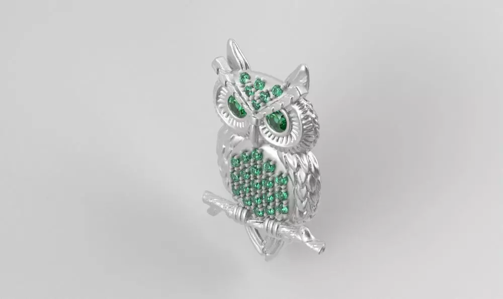 Owl Pendant - Dije Buho 3D print model_11