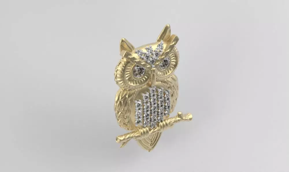 Owl Pendant - Dije Buho 3D print model_9