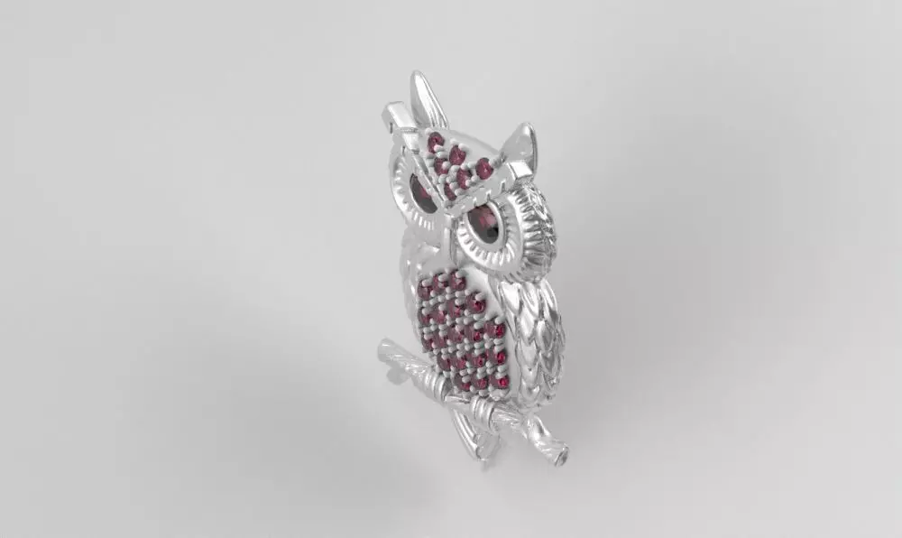 Owl Pendant - Dije Buho 3D print model_2