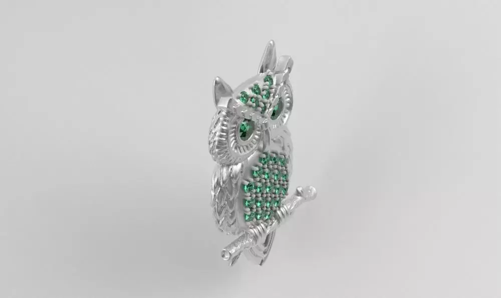 Owl Pendant - Dije Buho 3D print model_13