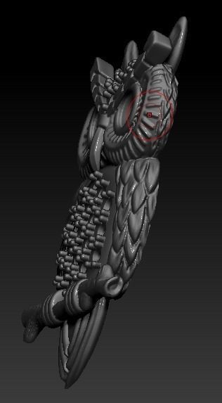 Owl Pendant - Dije Buho 3D print model_8