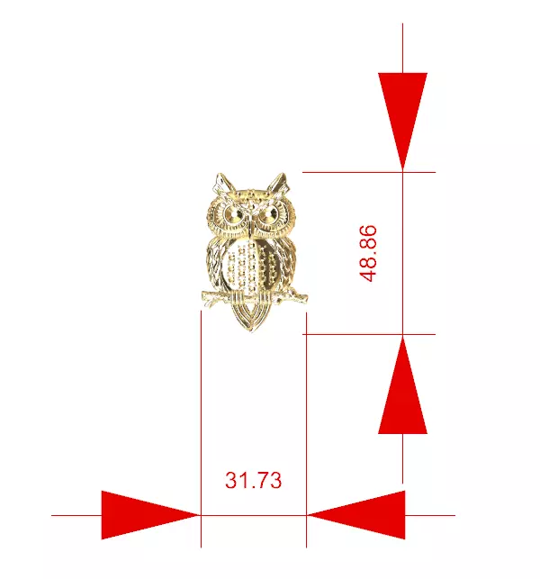 Owl Pendant - Dije Buho 3D print model_22