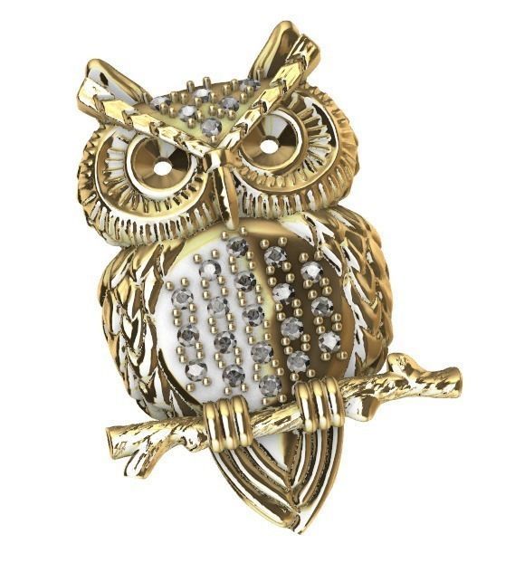 Owl Pendant - Dije Buho 3D print model_5