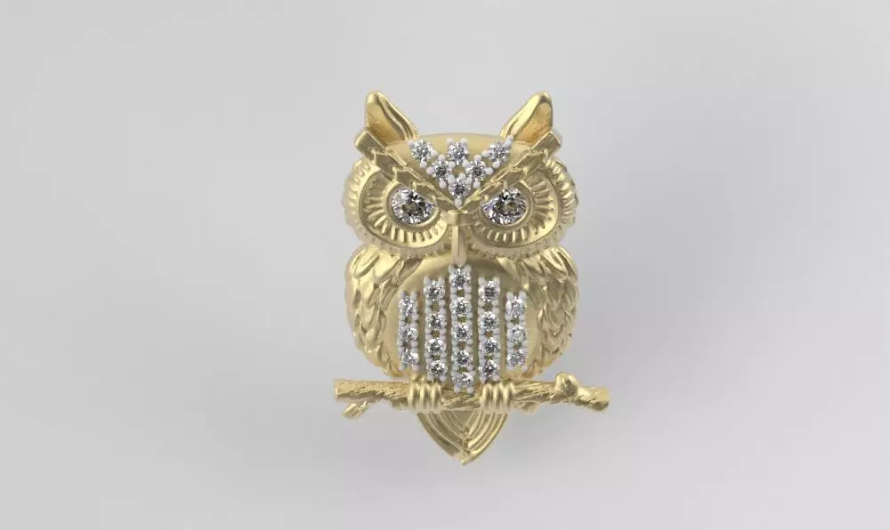 Owl Pendant - Dije Buho 3D print model_0