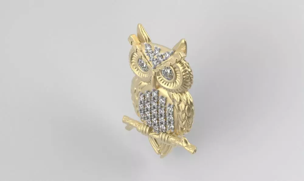 Owl Pendant - Dije Buho 3D print model_10