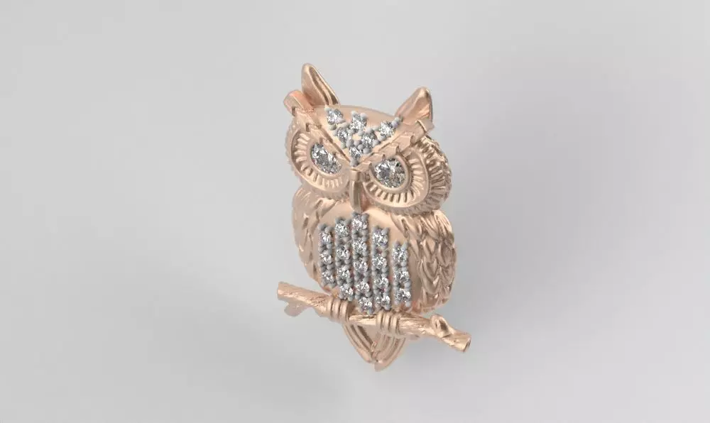 Owl Pendant - Dije Buho 3D print model_20