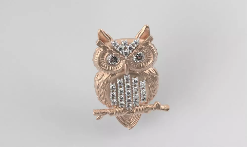 Owl Pendant - Dije Buho 3D print model_19