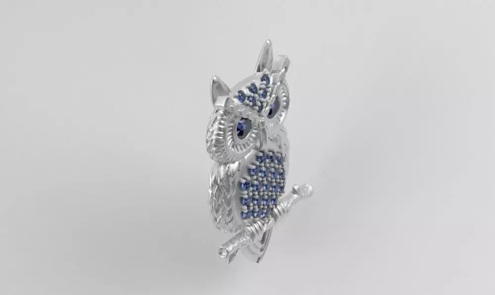 Owl Pendant - Dije Buho 3D print model_14