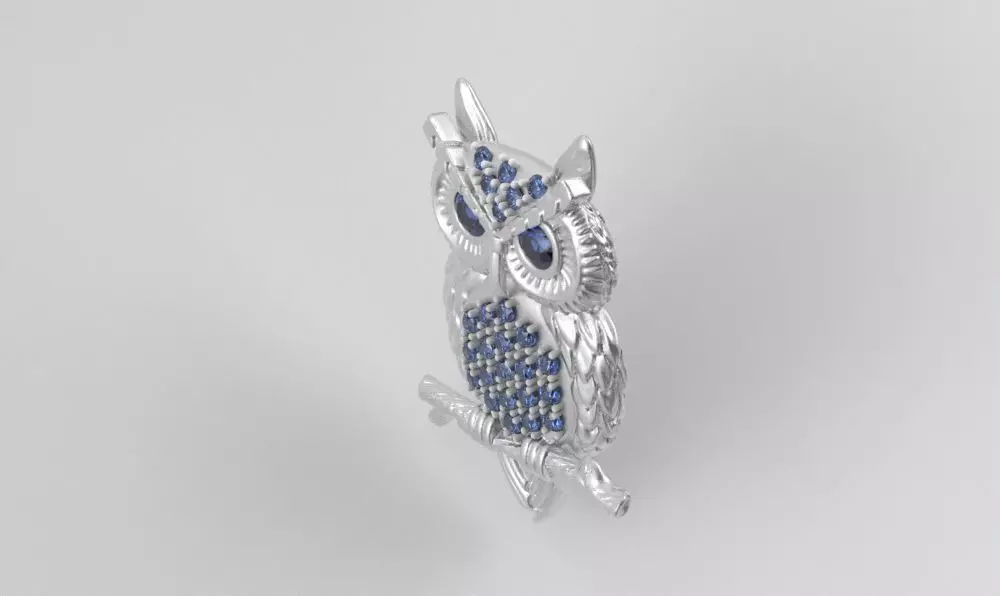 Owl Pendant - Dije Buho 3D print model_16
