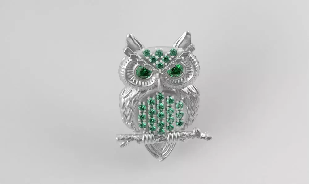 Owl Pendant - Dije Buho 3D print model_12