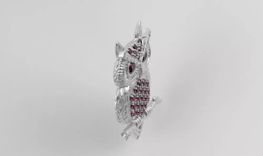 Owl Pendant - Dije Buho 3D print model_18