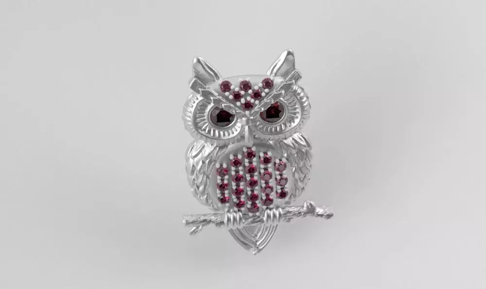 Owl Pendant - Dije Buho 3D print model_17